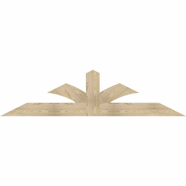 Ekena Millwork Richland Rough Sawn Timber Gable Bracket, Douglas Fir, 84"W x 21"H x 4"D x 6"F, 6/12 Pitch GBW084X21X0406RIC00RDF - main